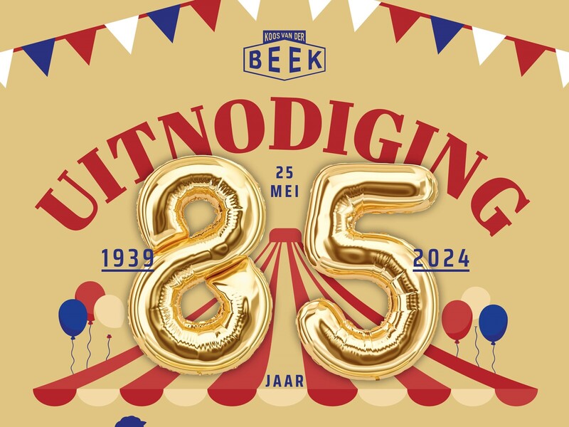 Uitnodiging 85-jarig jubileum Koos van der Beek